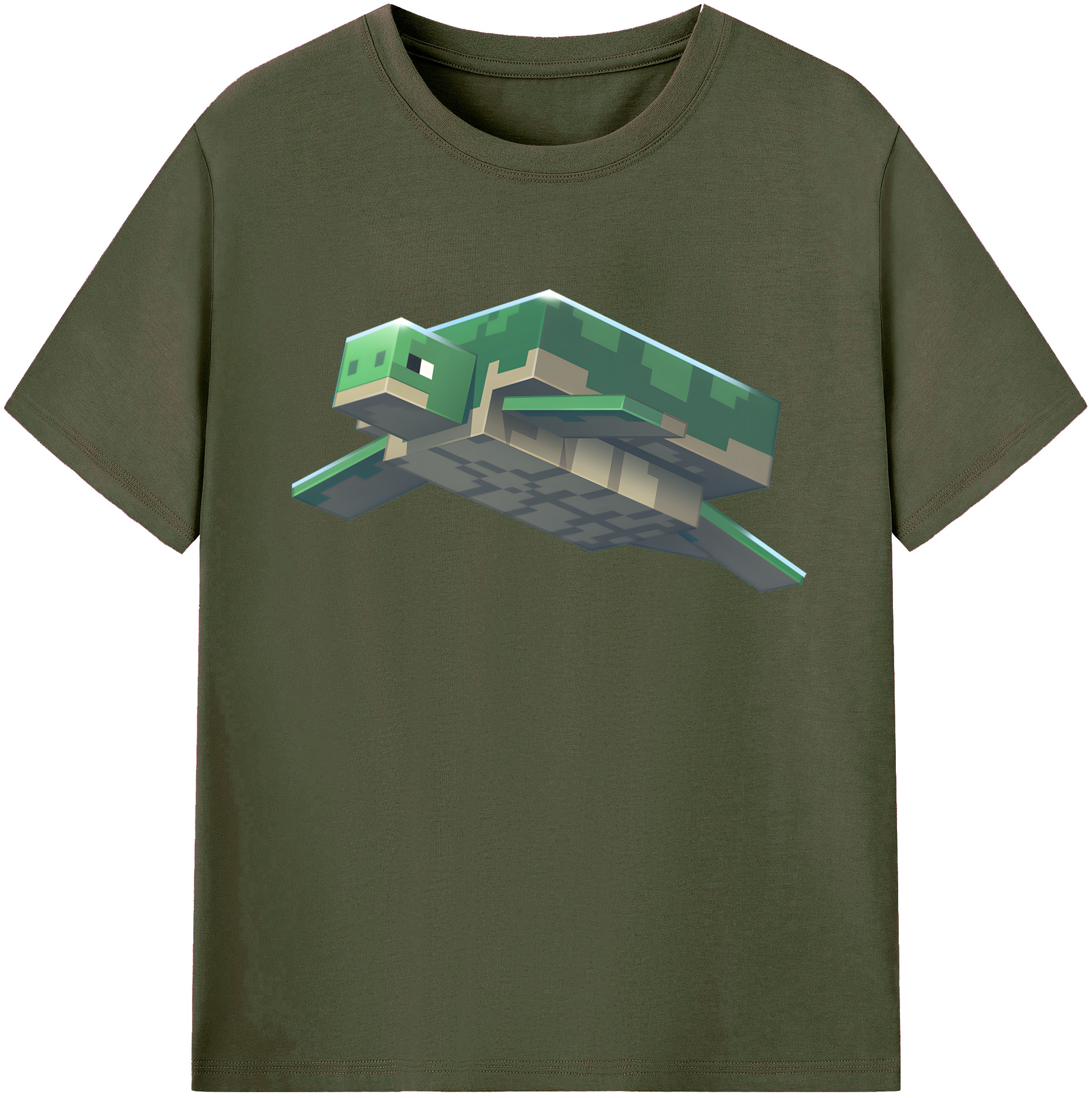 （画像用） マインクラフト ブロックの世界 Minecraft MC Block world 綿100％ メンズ半袖Tシャツ｜肌触りやわらか＆通気性